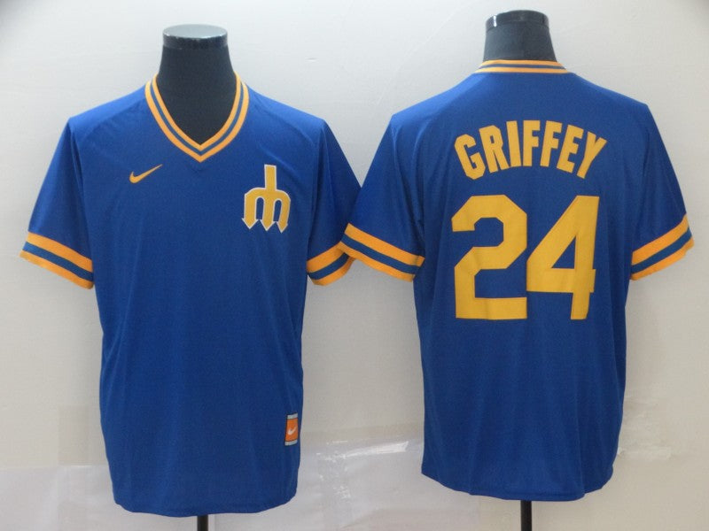 Men's Seattle Mariners Ken Griffey Jr. #24 Blue Jersey